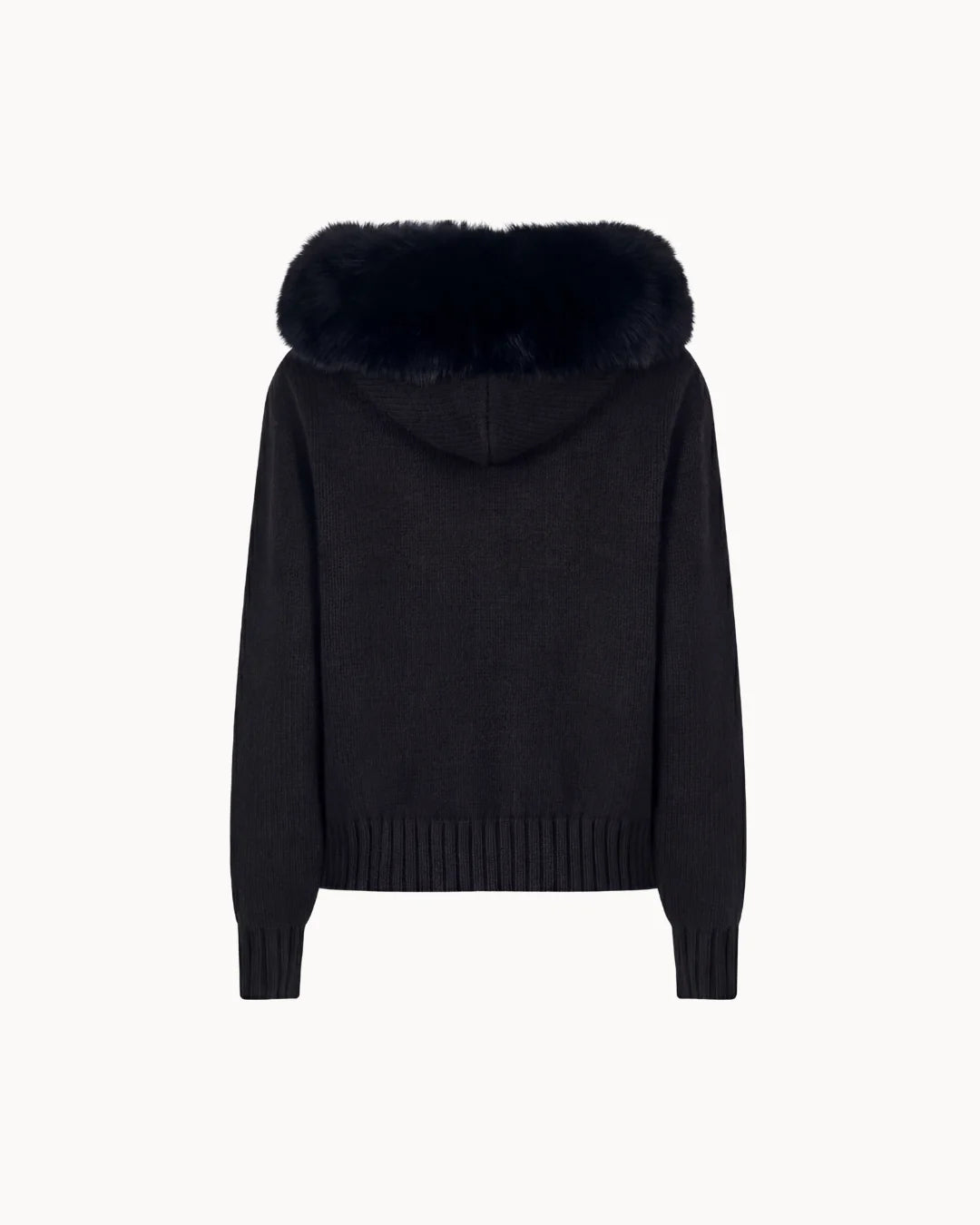 Cardigan Livia con Cappuccio in Eco-Pelliccia