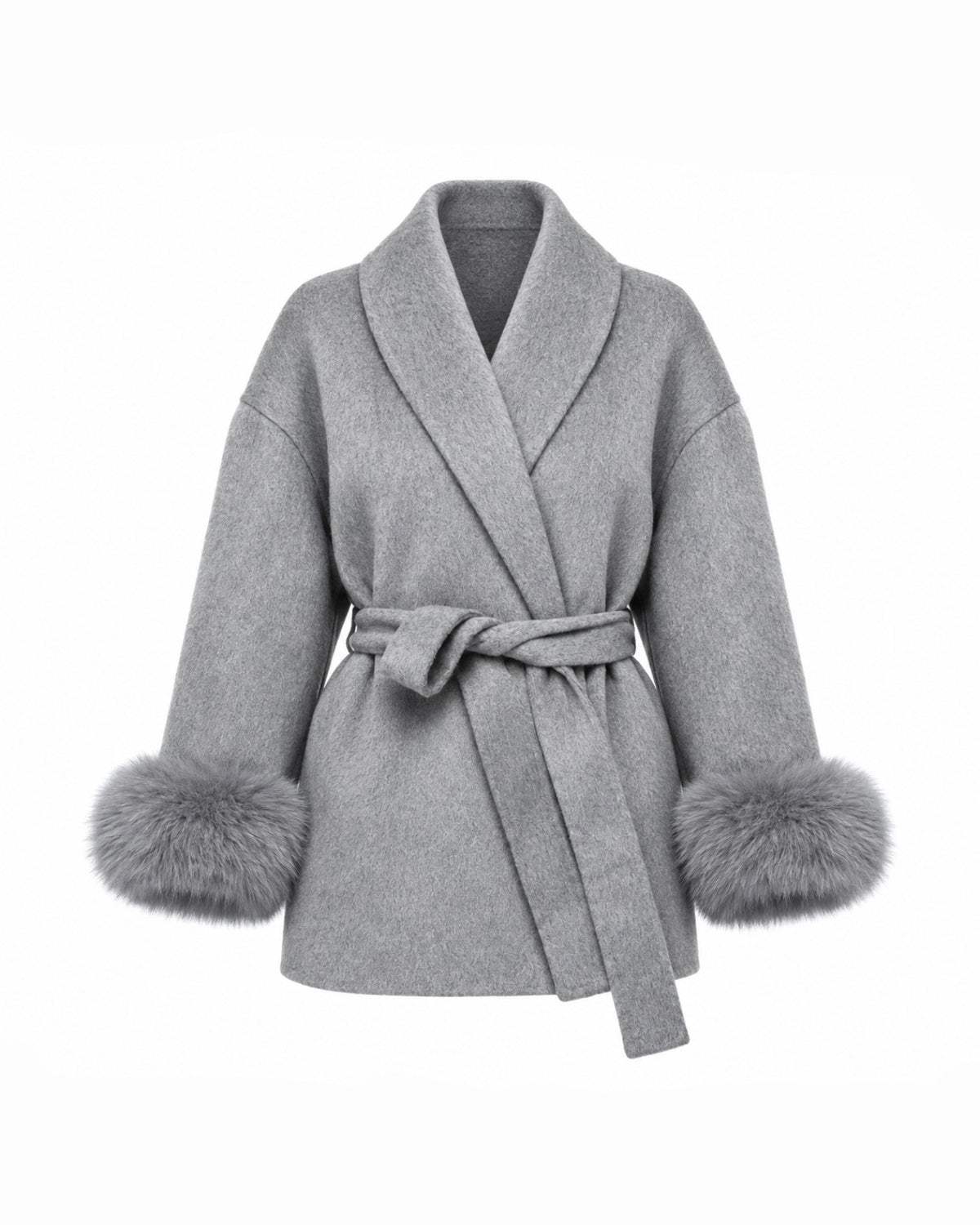 Cappotto Aurora con Polsini in Eco-Pelliccia