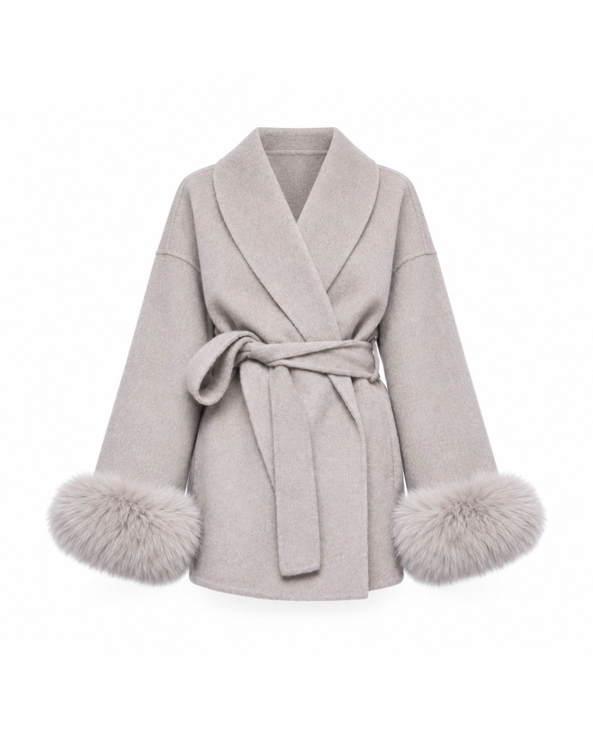 Cappotto Aurora con Polsini in Eco-Pelliccia